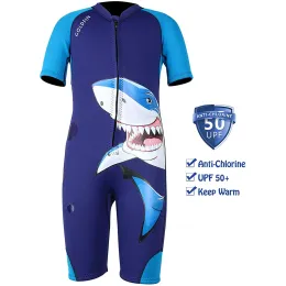 Costumi da bagno per bambini Mute Shorty 2mm Muta in neoprene per ragazzi Costume da bagno per bambini Ragazzi Bambino Acquagym Nuoto Immersioni Surf