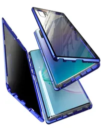 자기 흡착 충격 금속 범퍼 케이스 Samsung Galaxy Note 10 Plus4026625 용 Spy Privacy Tempered Glass Screen Protector