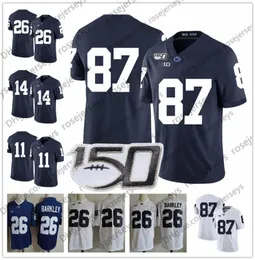 2019 Penn State Nittany Lions #3 Ricky Slade 21 Noah Cain 38 Lamont Wade 87 Pat Freiermuth 99 Yetur Gross-Matos 150th Jersey8927630