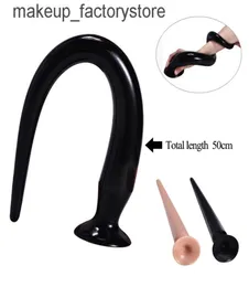 Masaż 50 cm Super Long Anal Tail Butt Wtyczka prostaty masażer dildo Dildo odbyt Masturbator Produkty dla dorosłych zabawki seksualne dla mężczyzny WO9120475
