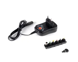 12W 12V Strömförsörjningsadapter Utgångsspänning Justerbar 3V 45V 6V 75V 9V med 6 anslutningstips Multifunktion AC DC Wall Charger5086197