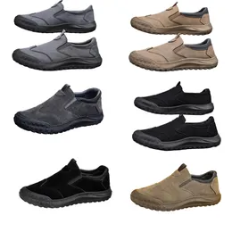 GAI Men's shoes, spring new style, one foot lazy shoes, comfortable and breathable labor protection shoes, men's trend, soft soles, sports and leisure shoes softer 43