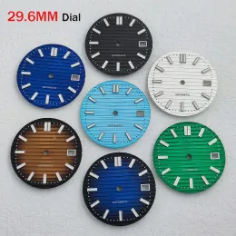 Sweatshirts NH35 DIAL MOD 29.5mm Super Green Luminous Watch Dial Parts Roman White Indexes Faces Fit 41mm case