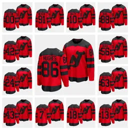 New'''jersey''devils'''''''''''''''men 여성 청소년 잭 휴즈 니코 니치 르치어 루크 휴즈 Jesper Bratt Dawson Mercer Stadium Series Red Hockey Jersey