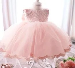 Children039S Day Party Dress Girl Dresses Ball Gown Pink Lace Bow Princess Dress for Wedding Party Pageant Toddler Children Birthda8378997