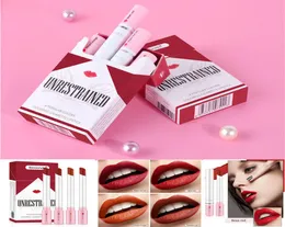 Kreative Zigarettenschachteln Lippenstift-Set Make-up ibcccndc Matte Lippenstifte 4 Farben Velvet Lip Kit Nude Red Moisturizer Wasserdicht Sexy5792638