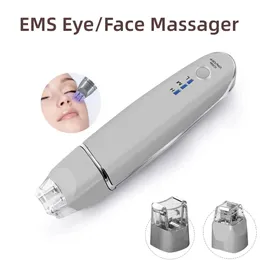 2023 2 in 1 EMS Augen-Gesichts-Vibrationsmassagegerät Tragbares elektrisches Augenringentfernungs-Anti-Aging-Falten-Schönheitspflegegerät 240226