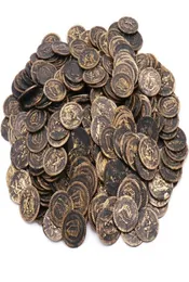 100 pezzi set bambini tesoro dei pirati giocattoli tesoro Banner caccia oggetti di scena oro argento rame coin1455968