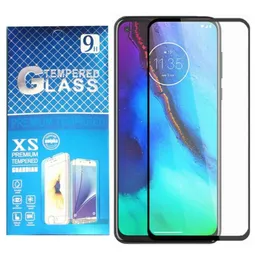 Schwarzer Rahmen Vollständige Abdeckung Displayschutzfolie Gehärtetes Glas für Moto G Play 2023 G Stylus 5G 2022 2021 Power E7 Fast Boost Metro LG K225662646