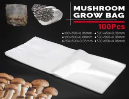 Vasi per fioriere 100 pezzi sacchetto per coltivazione di funghi substrato per uova substrato ad alta temperatura pre sigillabile forniture da giardino piantagione in PVC sacchetti ventilati8821319