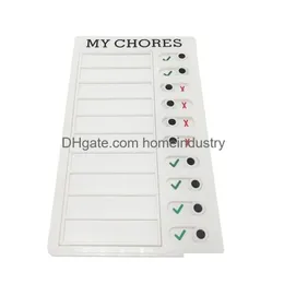 Note All'ingrosso Mtiscopo Appeso a parete Lista di controllo Memo Boards Regolabile Le mie faccende Board per camper Home School Classroom Drop Delivery di Dhbrv