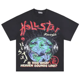 322 Футболка качества Hellstar Высокие футболки Мужские дизайнерские рубашки для мужчин Летняя одежда Модная хлопковая футболка для пар Повседневная Wom s ee