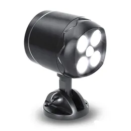 屋外の壁ランプBrelong 4LED Super Bright Spotlight Owl誘導壁ランプモーションセンサー耐候性バッテリー電源DR DH6EF