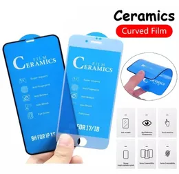 Soft ceramiczne szkło temperowane na iPhone 12 Pro Max 11 x xs xr 8 7 6s plus ochrona ekranu pełna okładka klej