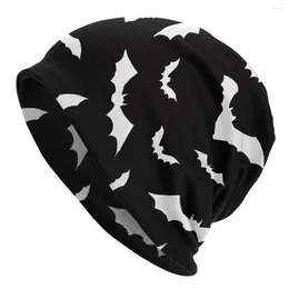 Baskenmützen, Fledermäuse, schwarze Skullies, Mützen, Mütze, coole Unisex-Straßenkappe, warmer Bonnet-Strick mit doppeltem Verwendungszweck