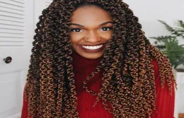 Syntetyczne szydełko Curly Box Braids 12standSpcs szydełka przedłużki włosów 3D sześcienne szydełko przedłużenie włosów dla Marleya BR8295455