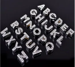 500 pumplot 8mm10mm AZ Rhinestone Letter Charms for DIY PET NAME DIY Dog Cat Pet CliD Slide Charm Letters9788196