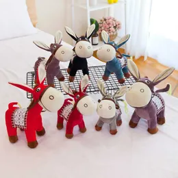 Anime recheado de pelúcia animais brinquedo bonito burro boneca playmate decoração de casa meninos meninas aniversário dia das crianças natal 2 estilo 25cm 240307