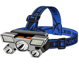 Strålkastare Stark strålkastare LED Fivehead Aircraft Lightmini USB uppladdningsbar rubrikmonterad utomhus Miner039S LAMP5577957