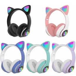 Heißer Verkauf Kinder Geschenk Nette Katzenohren Kopfhörer Gaming Headset Drahtlose Kopfhörer STN28 Kopfhörer mit Katzenohren