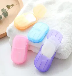 20pcsSet Disposable Boxed Soap Paper Portable Aromatherapy Hand Wash Bath Travel Mini Soap Box Soap Base Bathroom Accessories2274115