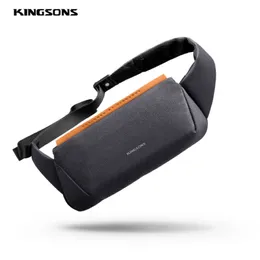 Kingsons bolsa de peito pequena de alta qualidade, bolsa de ombro masculina, bolsa mensageiro, à prova d'água, bolsa tipo estilingue, menino, caminhada, bagpack, cruz body280z