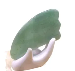 Naturalny jade Stone Guasha Board Rose Quartz Green Agat Dongling Jade Guasha Scraper Face Massager Gua Sha Tools4956042