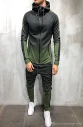 Fashionmens Spring Hiphop TrackSuits Projektanntne bluzy z kapturem Cardigan Hoodies 2pcs Zestawy odzieży Pantalones 8164822