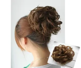 Ladies039 Big Curly Hair Buns Chignons Haintetic Hair 4Colors Drop 8321967