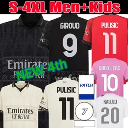 ac. 23/24 Hemfotbollströjor Tredje bort Giroud Pulisic Adult Soccer Jerseys 23 24 Rebic Theo Reijnders Kessie de Ketelaere Rafa Leao Player Men Kids Kits Fjärde