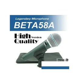 Распродажа микрофонов Высококачественная версия Beta 58 A Вокальный караоке Ручной динамический проводной микрофон Beta58 Микрофон Mike Mic Drop Deliver Dhyno