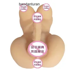 Metade do corpo sexo boneca ju yuan masculino e feminino corpo universal completo silicone peito simulação pênis uma peça demônio humano 6yg2