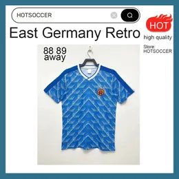 1988 1989 DDR OBERLIGA Retro Soccer Jersey 88 90 Stubner da Alemanha Oriental Kirsten Sammer Andreas Thom Thomas Doll Classic Futebol Vintage Camisa de manga longa curta de manga longa