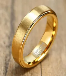 ZORCVENS 2021 Mode Hohe Qualität 5mm Punk Schwarz Gold Farbe Wolfram Ehering für Männer Engagement Schmuck Whole7519725