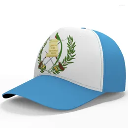 Ball Caps Guatemala Baseball Cap Free Custom Name Number Team Logo Peaked Hats Gtm Country Travel Guatemalan Nation Spanish Flags Headgear