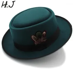 Wide Brim Hats Women Men Autumn Felt Pork Pie Hat For Lad Crushable BREAKING BAD Walter Dad Winter Retro Fedora1261b