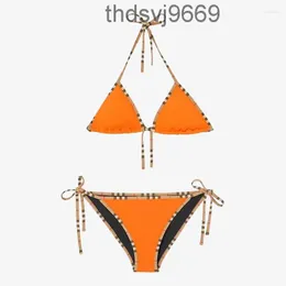 Women Swimwear Classic Plaid Bikini Kobiety Zestaw kąpielowy Luksusowy projektant marki moda seksowna elegancka plażowa stringi żeńskie letnie ubranie RV6T