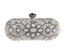 Pearl Small Bag Set Torba Diamond Dinner Party Europejska i amerykańska łańcuch mody Bridal Hand Bags7057146