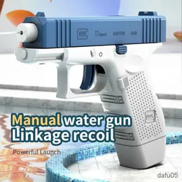 Piasek zabawa woda zabawa w wodę zabawka przenośna pistolet wodny automatyczny broń wodna zabawki rozrywka broń wodna Dzieci na zewnątrz wodoodporne zabawki
