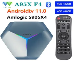 G20 음성 원격 제어 Amlogic S905X4 8K RGB Light Smart Android110 TVBox 4GB 32GB EMCP PLEX 미디어 4122039가 포함 된 A95X F4 Android TV Box