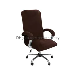 Chair Covers P Office Computer Chair Er Removable Anti-Dirty Ers For Boss Rotating Seat Gaming Chairnot 220513 Drop Delivery Home Gard Dhqze