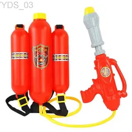 Gun Toys Fireman ryggsäck vattenpistol leksakssprut för barn pistol vattenpistoler för barn strand utomhus leksaker för sommarsolare yq240307