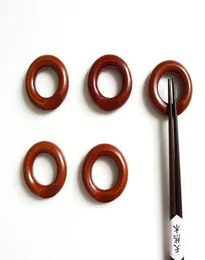 Japansk stil träpinnhållare 515 cm ringhotning pinnar rack nanmu pinnar ram bordsdekoration za58736333237