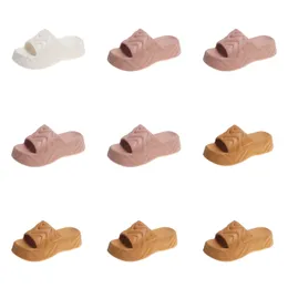 sommar ny produkt tofflor designer för kvinnor skor vit svart rosa gul non-halp mjuk bekväm-022 toffel sandaler kvinnor platt glider gai utomhusskor