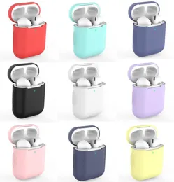 Apple AirPods의 충격 방지 액체 실리콘 소프트 고무 보호 케이스 1 2 3 Pro Wireless Headset Pouch Antidust Plug1413300