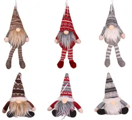 Noel Süsleme Örme Peluş Gnome Bebek Noel Ağacı Duvar Asma Kolye Tatil Dekoru Hediye Treedecorations WLL9741040926