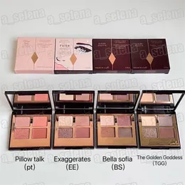 Paleta de sombras de maquiagem luxuosa 4 cores Sombra de olhos travesseiro talk(PT) exagera(EX) Bella sofia(BS) The Golden Goddess(TGG) 5.2g