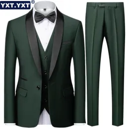 Anzüge Luxus Kompletter Herrenanzug 2023 Neu in Blazer Hosen Weste 3 Stück Sets Formal Elegant Business Hochzeit Party Abend Hosenanzüge