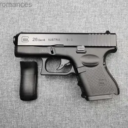 Pistola giocattolo G26 Gen4 Lega Blaster per gel ad acqua Pistola giocattolo Airsoft in metallo Modello di ripresa manuale per collezione di adulti Oggetti di scena di film versione più alta.240307