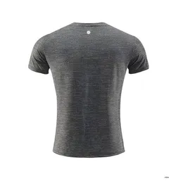 Yoga-Outfit LL Männer Outdoor-Shirts Neue Fitness Gym Fußball Fußball Mesh-Rückseite Sport Schnelltrocknendes T-Shirt Skinny Male Drop Delivery Sports DHE0C